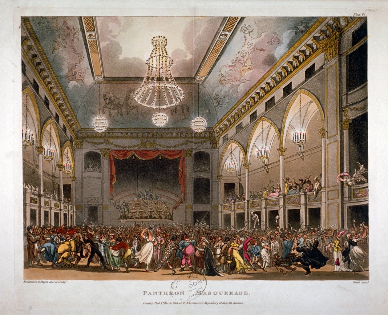 Panteon, Oxford Street, Westminster, 1809 autorstwa J Bluck