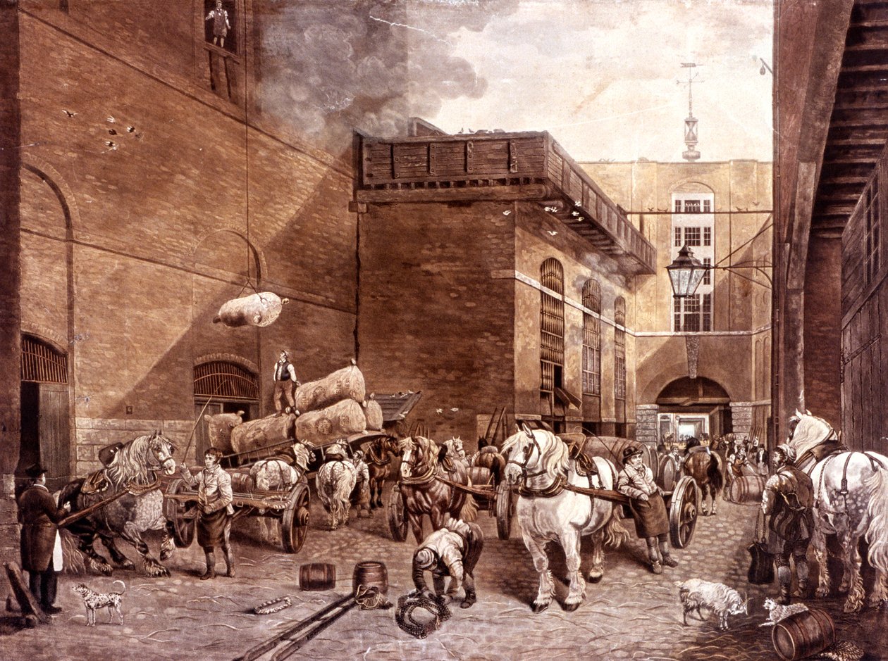 Browar Klepsydry, Londyn, 1821 r. autorstwa J Bromley