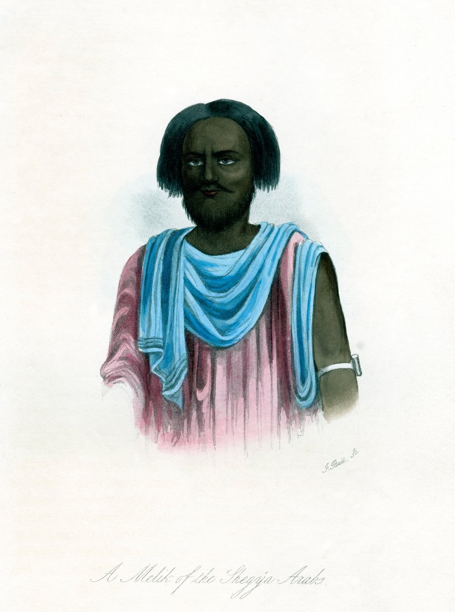 Melik Arabów z Shegyia, ok. 1840 r. autorstwa J. Bull