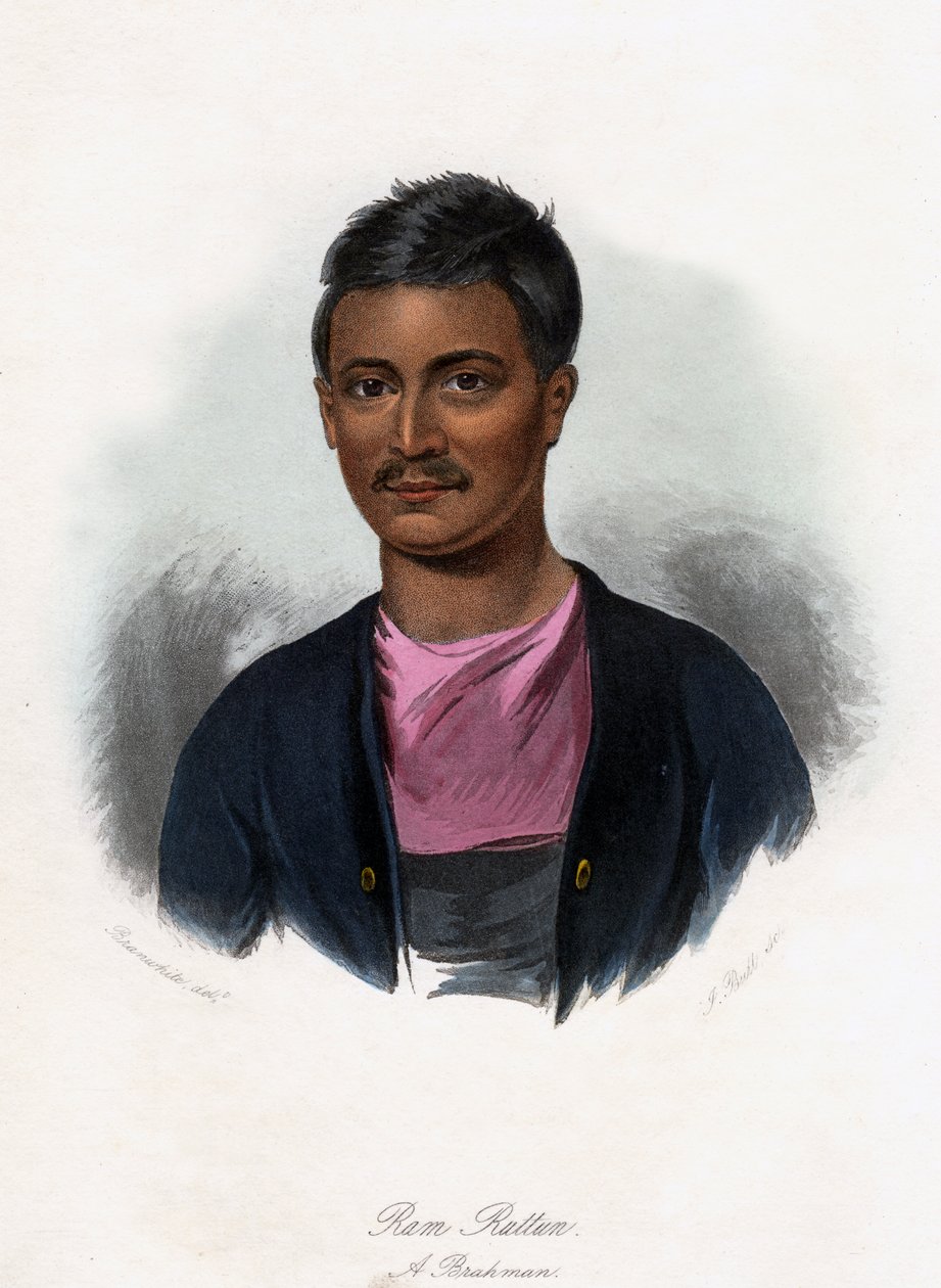 Ram Ruttun. Brahman, ok. 1840 r. autorstwa J. Bull