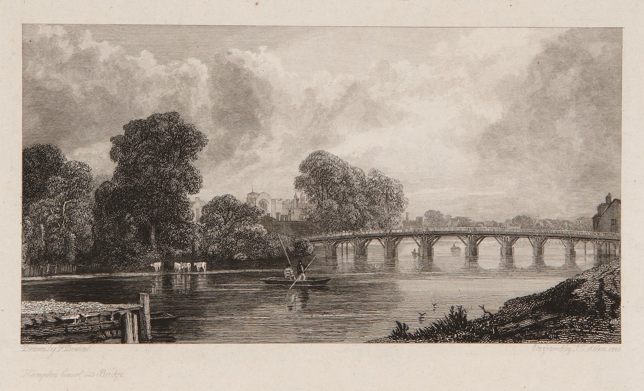 Most Hampton Court autorstwa J. C. Allen