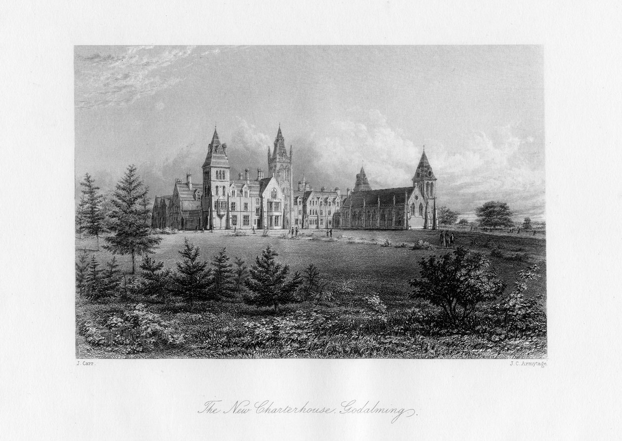 New Charterhouse, Godalming, Surrey, koniec XIX wieku. autorstwa J. C. Armytage