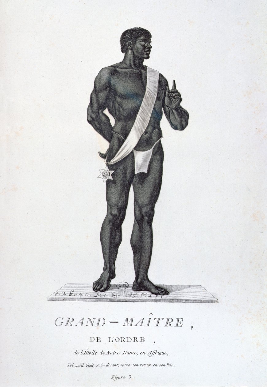 Wielki Mistrz Orderu Gwiazdy Notre-Dame, w stroju swojego kraju, z „Recueil de Tous Les Costumes des Orders Religieux et Militaires”, wydanej w 1785 r. autorstwa J. C. Bar
