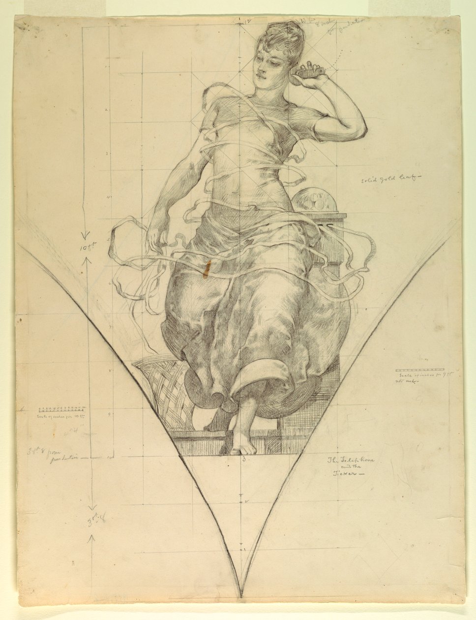 The Telephone and the Ticker, Study for „Electricity as Applied to Commerce”, Manufacturing and Liberal Arts Building, World