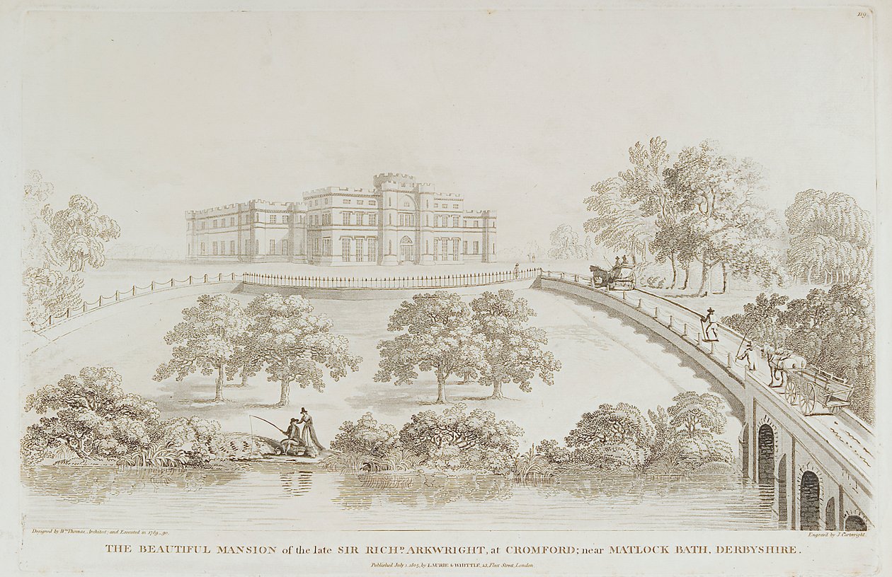 Zamek Willersley, Cromford, Derbyshire, 1805 autorstwa J Cartwright