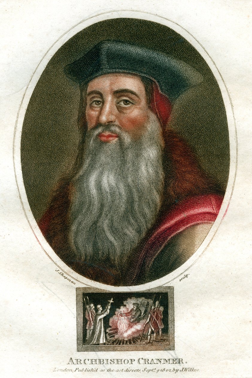 Arcybiskup Cranmer, 1816. autorstwa J. Chapman
