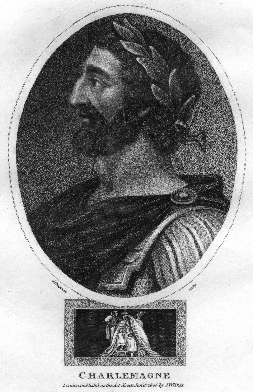 Karol Wielki, czyli Karol Wielki, król Franków i cesarz rzymski, 1805. autorstwa J. Chapman