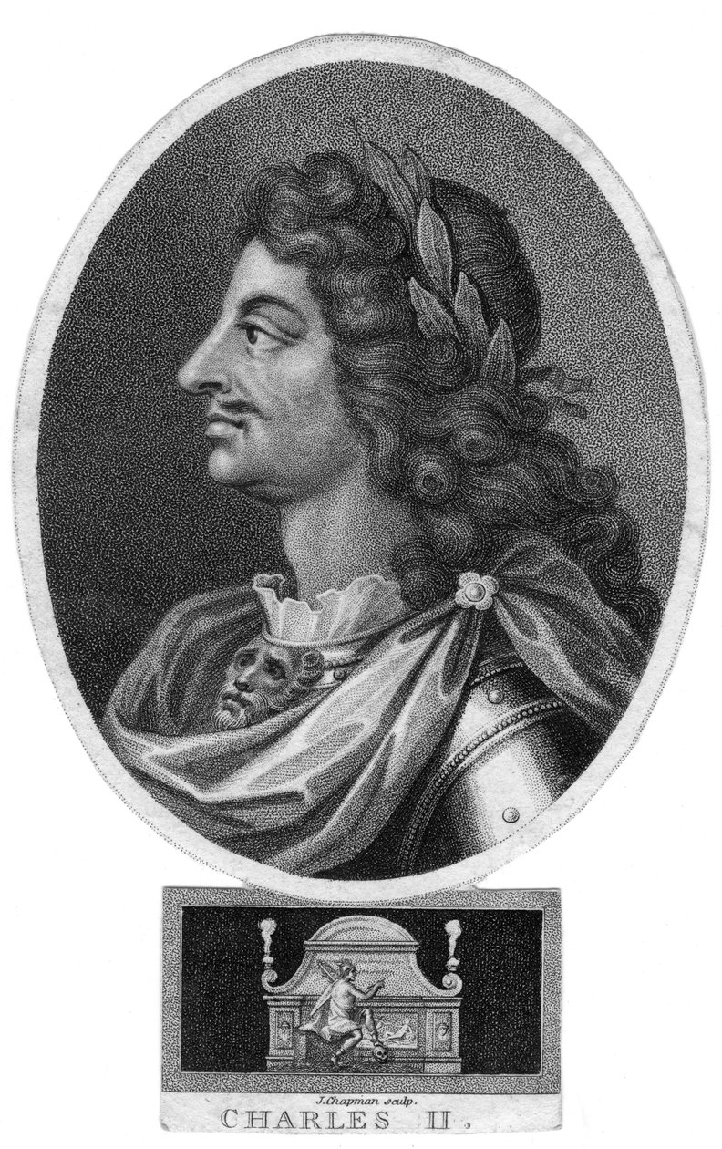 Karol II, król Anglii, Szkocji i Irlandii, XIX wiek. autorstwa J. Chapman