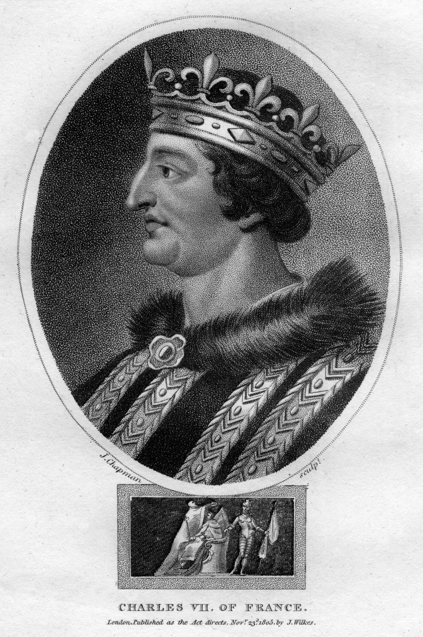 Karol VII, król Francji, 1805. autorstwa J. Chapman