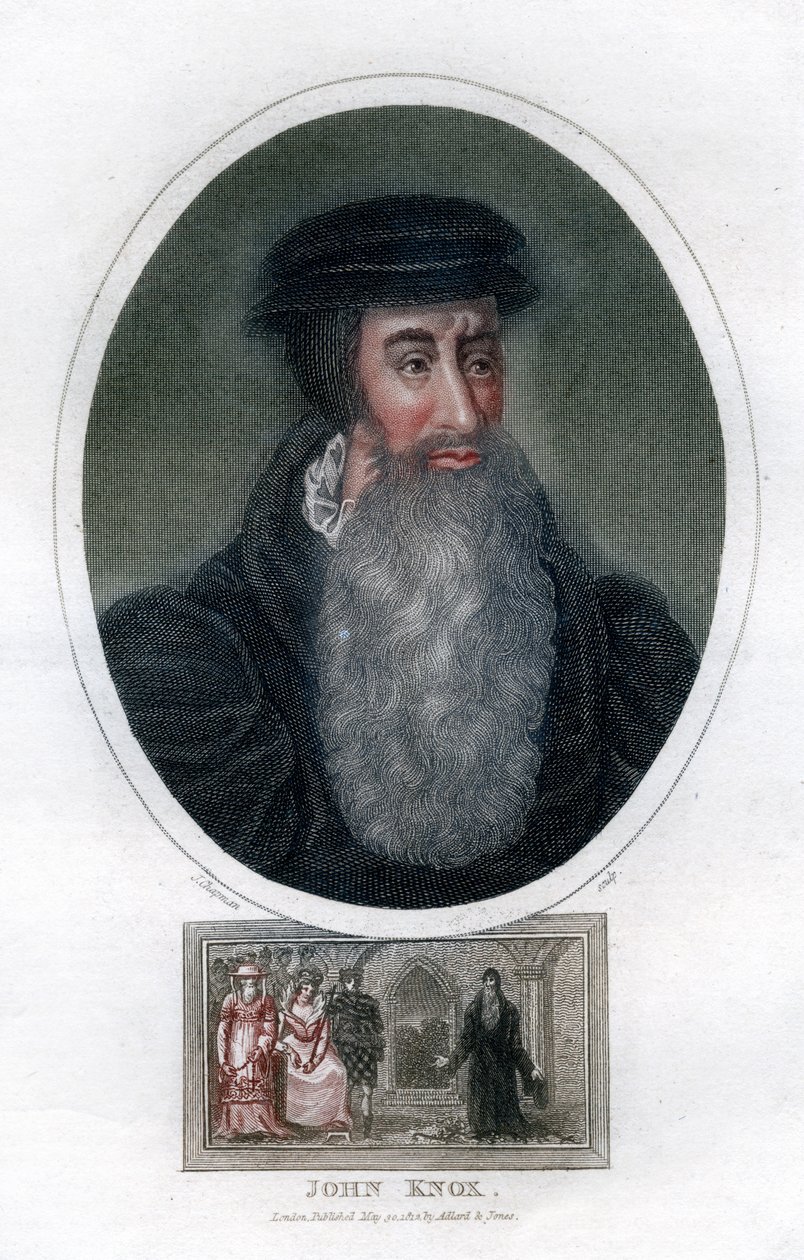 John Knox, szkocki reformator religijny, 1812 r. autorstwa J. Chapman