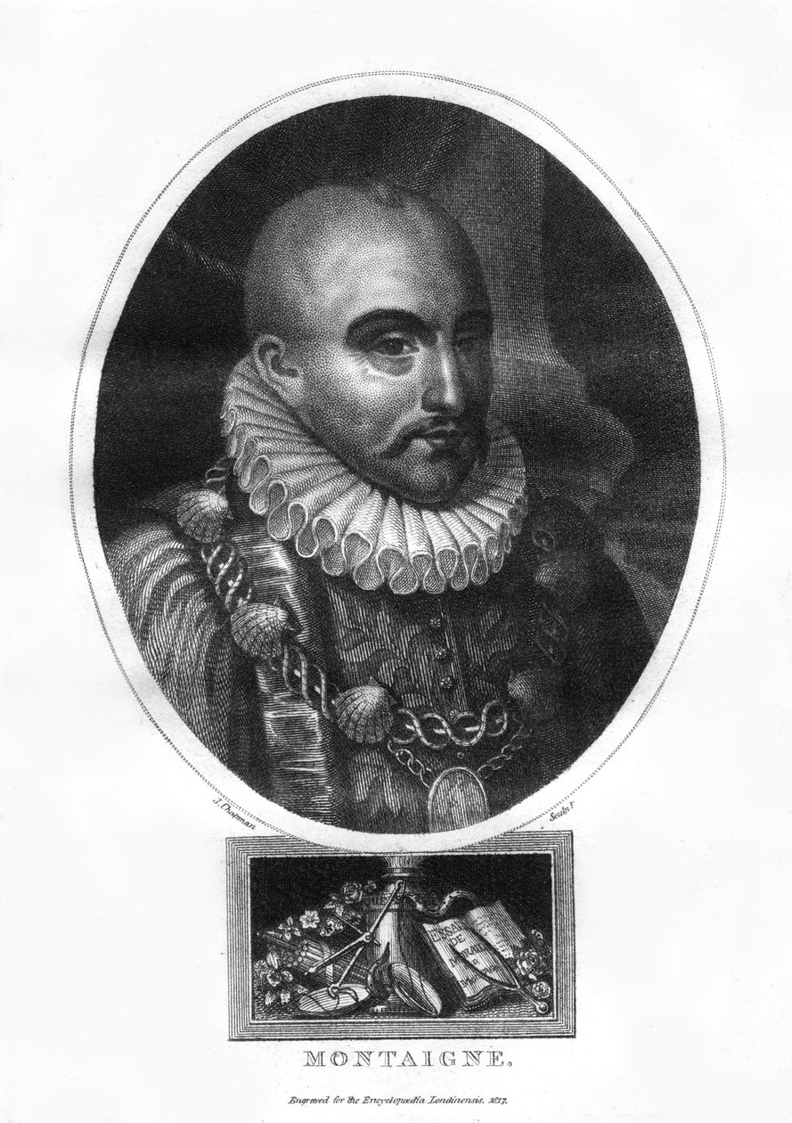 Michel Eyquem de Montaigne, francuski pisarz, 1817. autorstwa J. Chapman