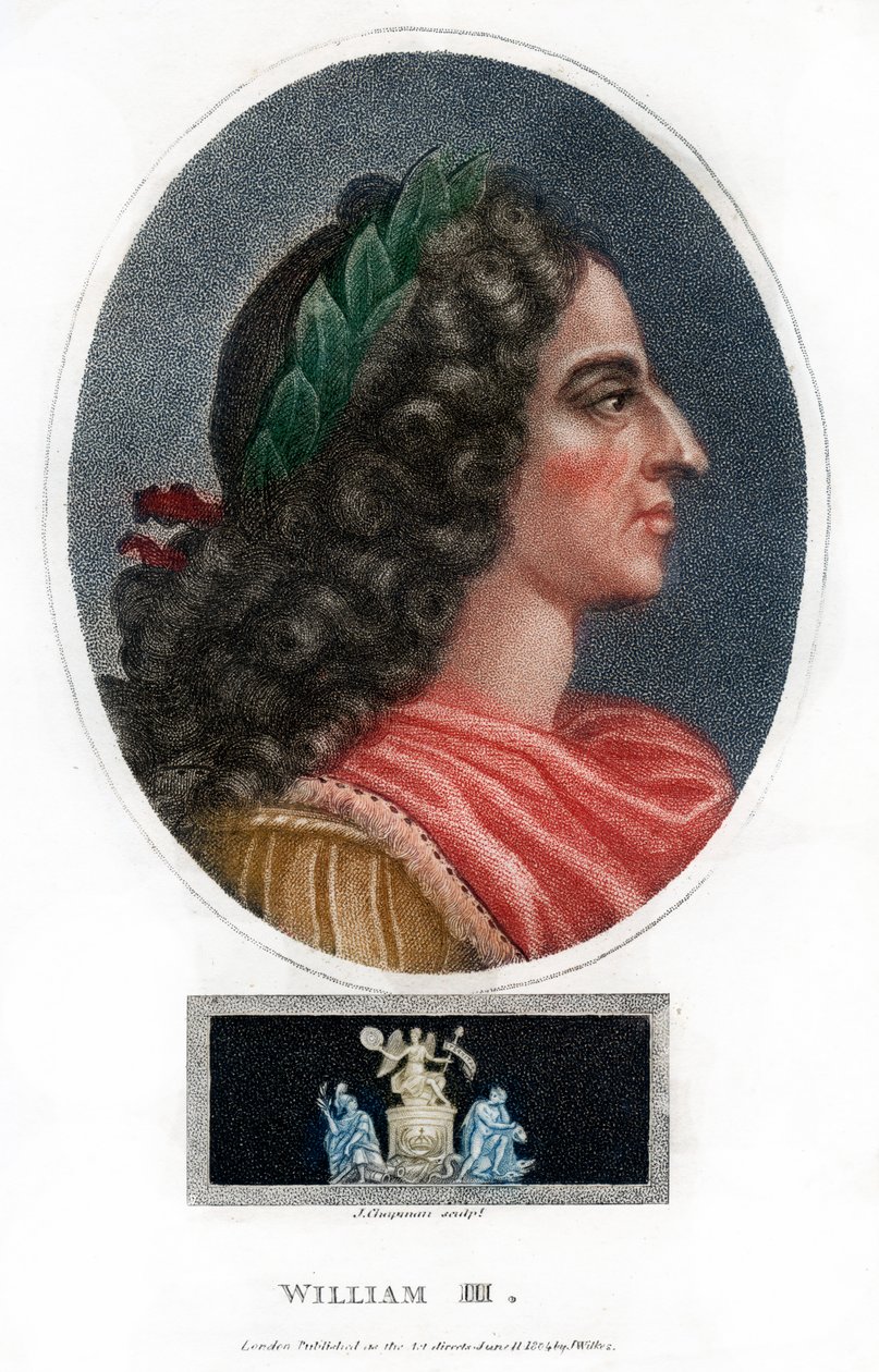 Wilhelm III, król Anglii, Szkocji i Irlandii, 1804. autorstwa J. Chapman