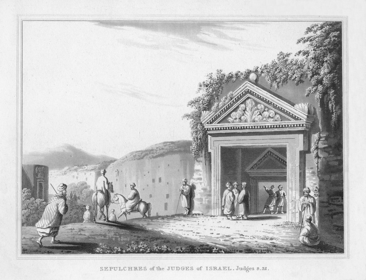 Groby Sędziów Izraela. Sędziowie 8.32., 1830 autorstwa J. Clarke