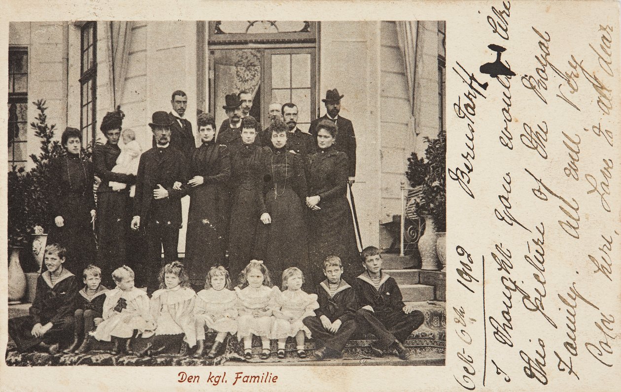Duńska rodzina królewska autorstwa J. Peterson and Co