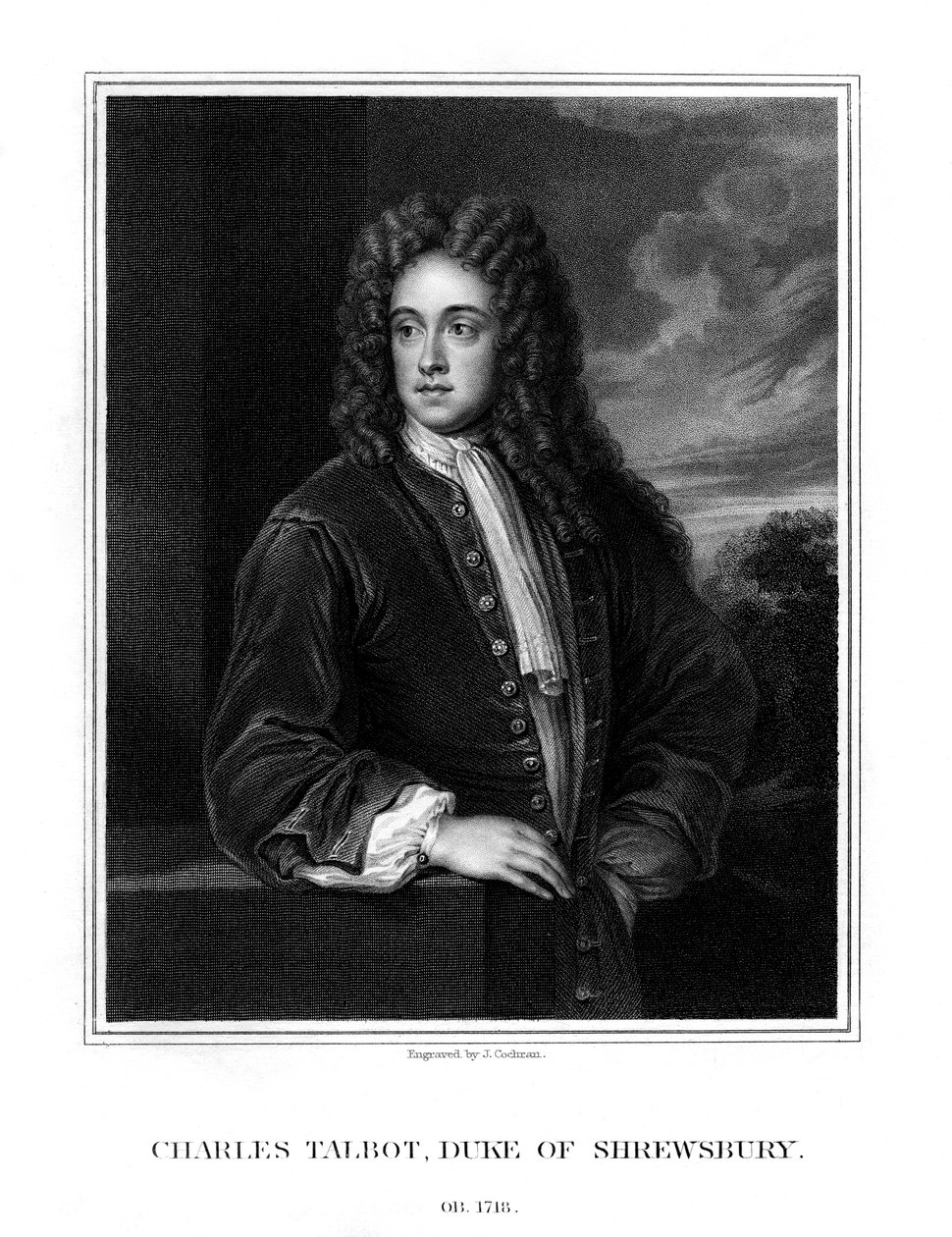 Charles Talbot, 1. książę Shrewsbury, polityk brytyjski, 1831 autorstwa J. Cochran