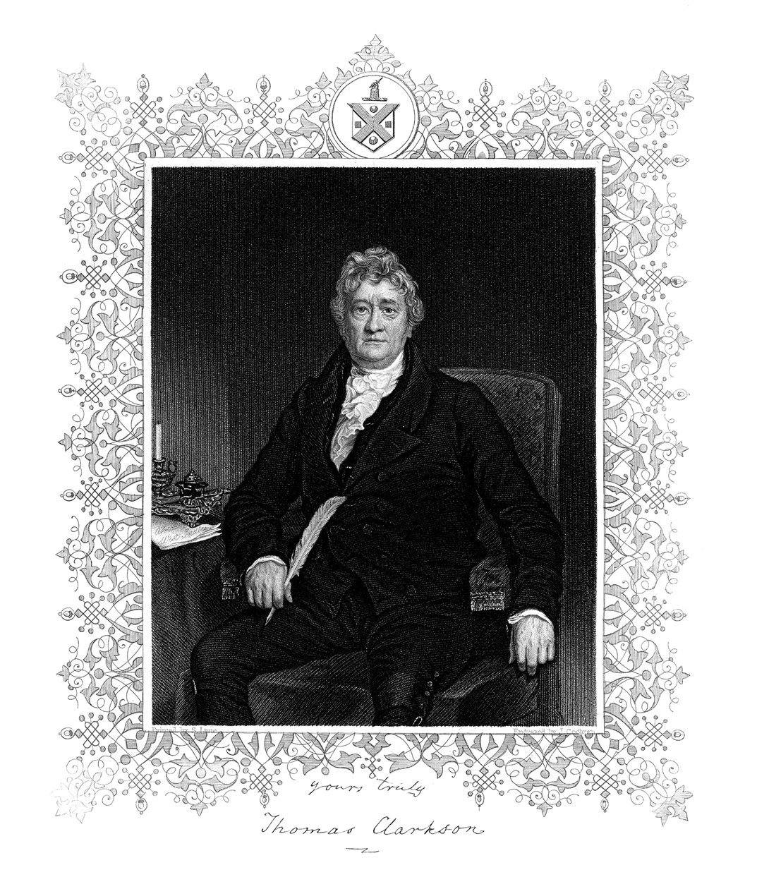 Thomas Clarkson, angielski polityk i działacz przeciw niewolnictwu, XIX wiek. autorstwa J. Cochran