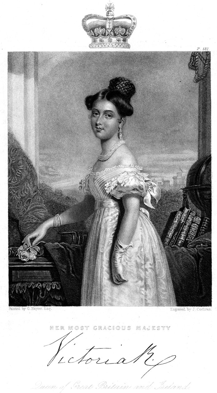 Wiktoria, królowa Wielkiej Brytanii i Irlandii, c1838 autorstwa J. Cochran