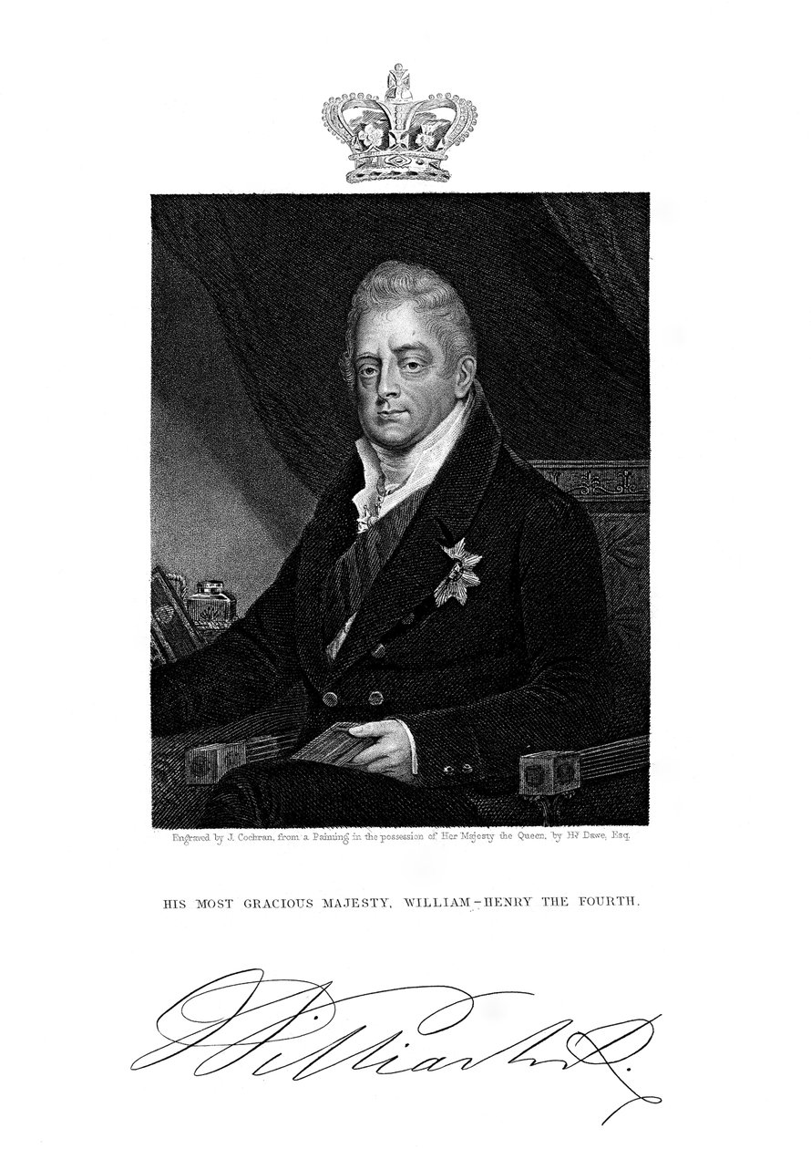 Wilhelm IV, król Wielkiej Brytanii i Irlandii oraz Hanoweru, XIX wiek. autorstwa J. Cochran