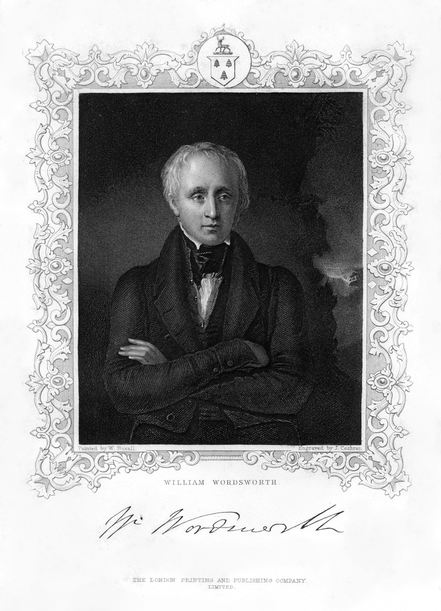 William Wordsworth, angielski poeta romantyczny, XIX wiek. autorstwa J. Cochran