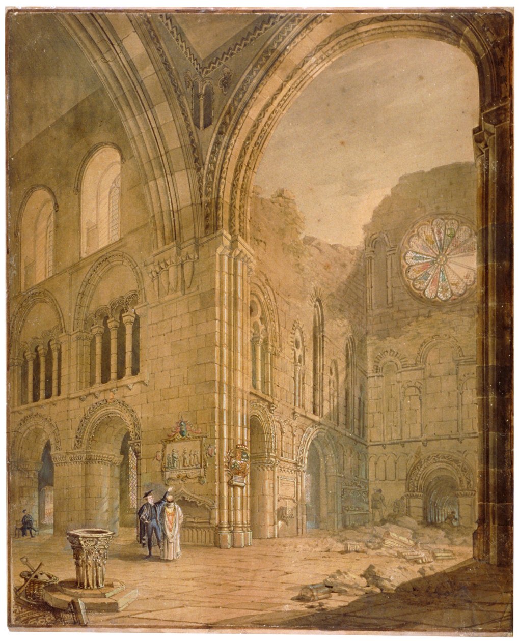 Kościół św Bartłomieja Wielkiego, Smithfield, City of London, 1806 autorstwa J Coney