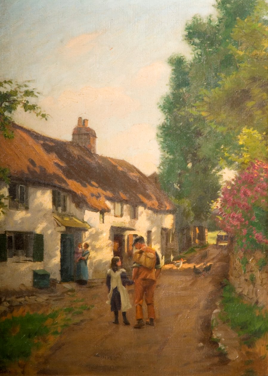 Wzdłuż domu (Dashpers Lane, Brixham, Devon) autorstwa J. Cooke