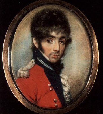 Miniatura nieznanego oficera autorstwa J. Cooke