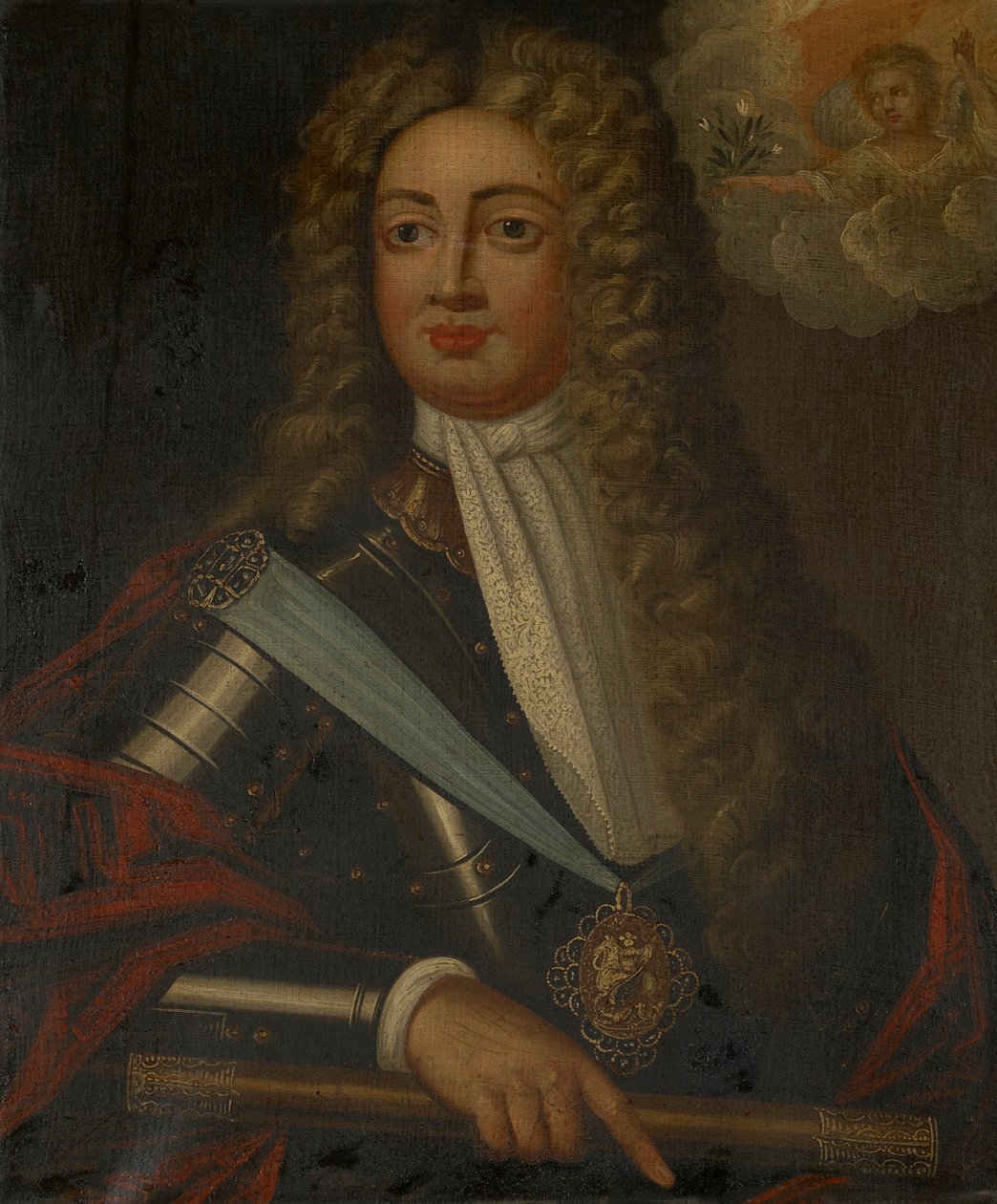 Jerzy, książę Danii (1653-1708) i małżonka królowej Anny (1665-1714) autorstwa J. Cooper