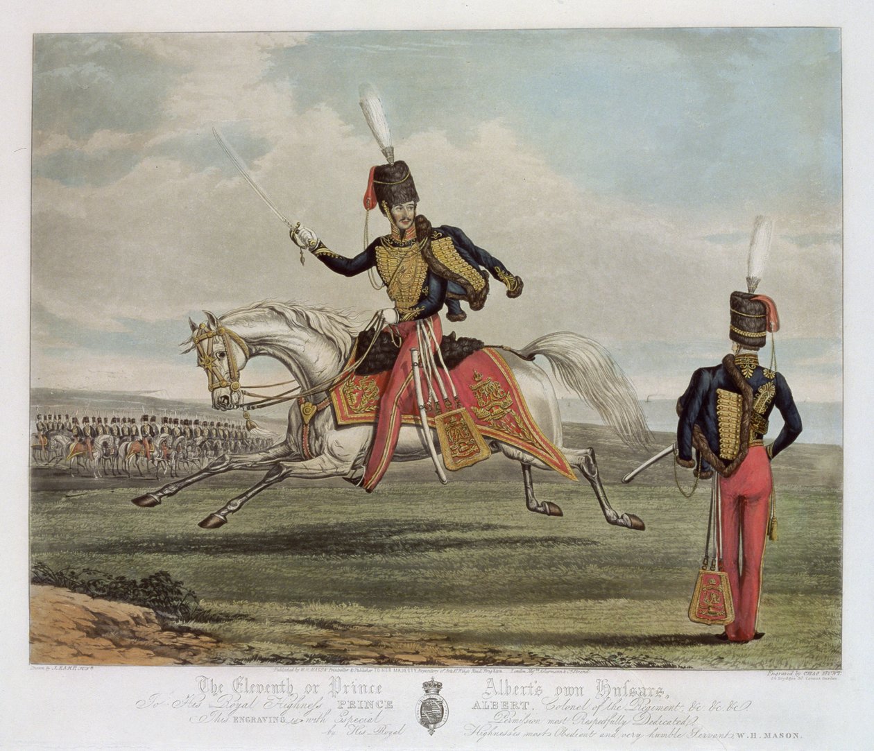 Jedenasty, czyli Prince Alberts, Hussars, rytowany przez Charlesa Hunt autorstwa J. Earp