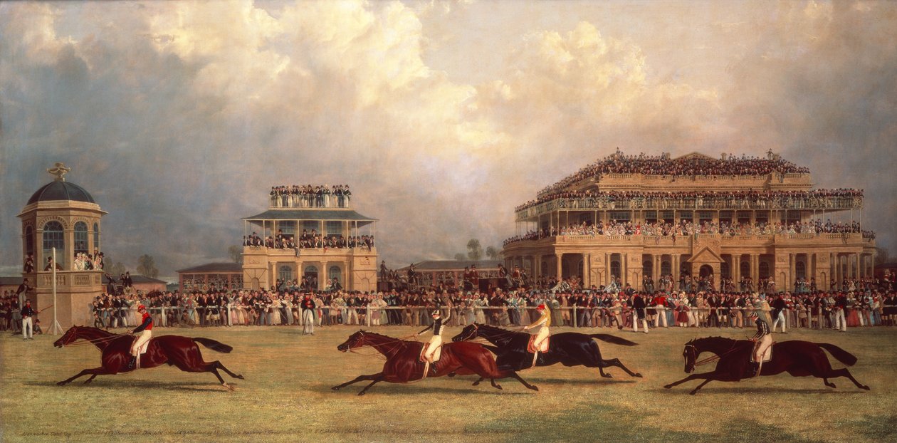 Doncaster Gold Cup z 1838 roku (olej na płótnie) autorstwa J. F. & Pollard James (1792-1867) Herring Snr.