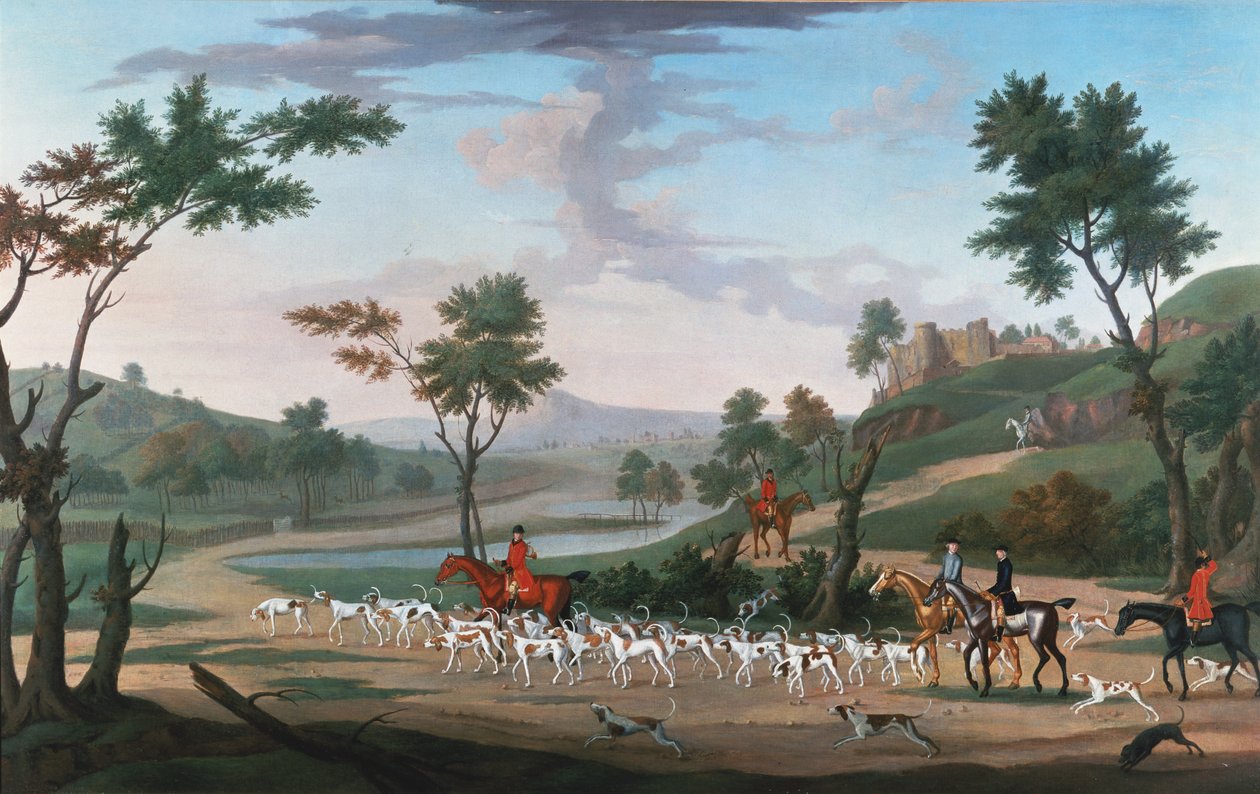 Scena polowania na galopie autorstwa J. Francis Sartorius