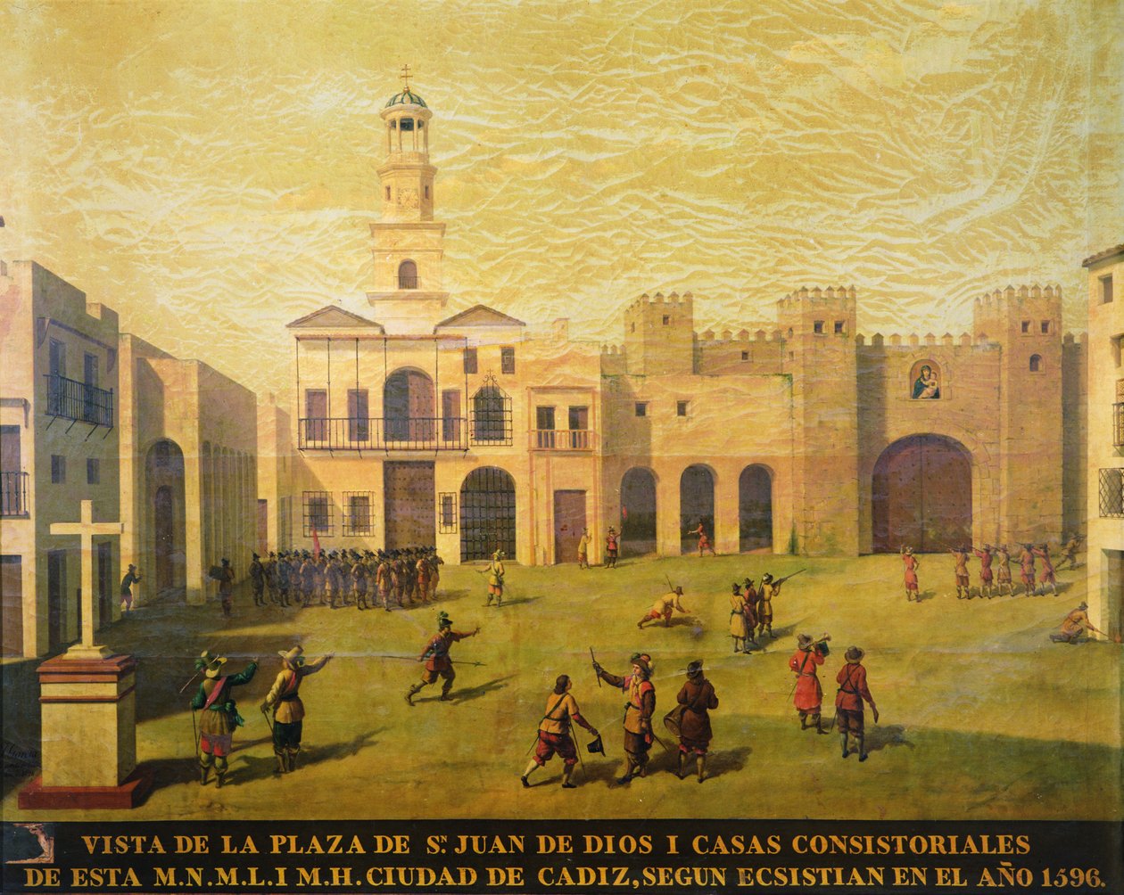 Plaza de San Juan de Dios w 1596 (olej na płótnie) autorstwa J. Garcia