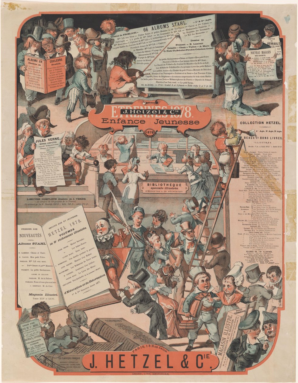 Lista funduszy J. Hetzel & Cie w Paryżu Etrennes 1878 (tytuł na obiekcie) autorstwa J. Géoffroy Dickinson