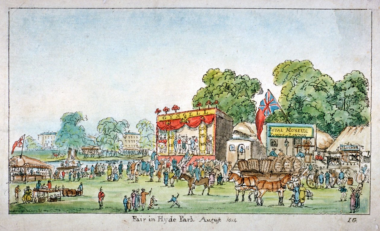 Targi w Hyde Parku, Westminster, Londyn, 1814 autorstwa J Gordon