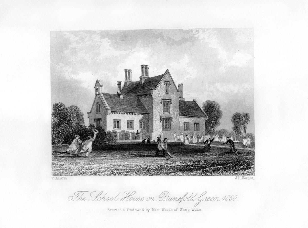Dom szkolny na Dunsfold Green, Surrey, 1850 autorstwa J. H. Kernot