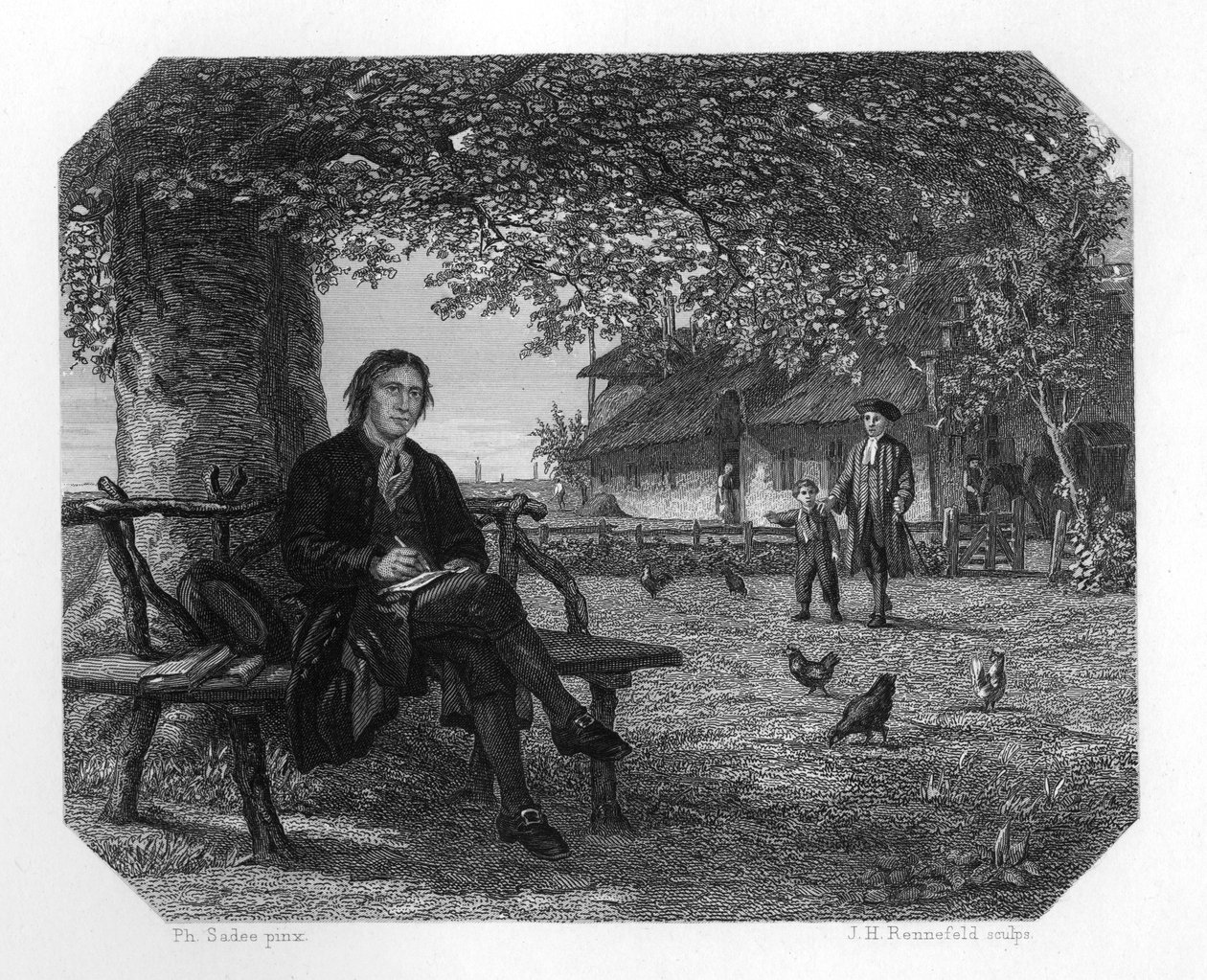 Hubert Kornelisz i Justus van Effen, ok. 1870. autorstwa J. H. Rennefeld