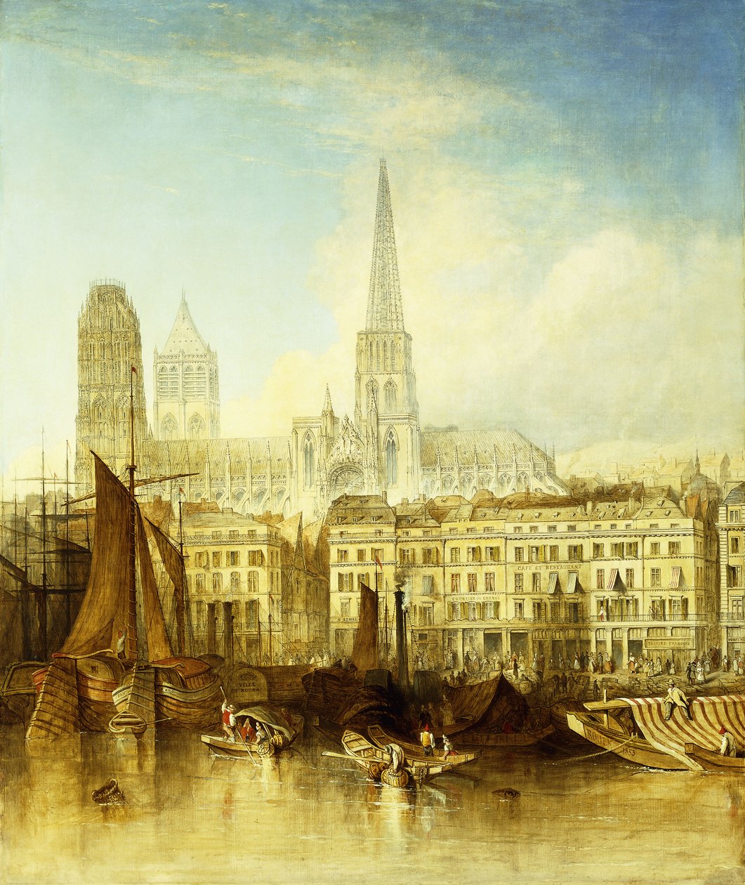 Nabrzeże w Rouen autorstwa J. Henshall