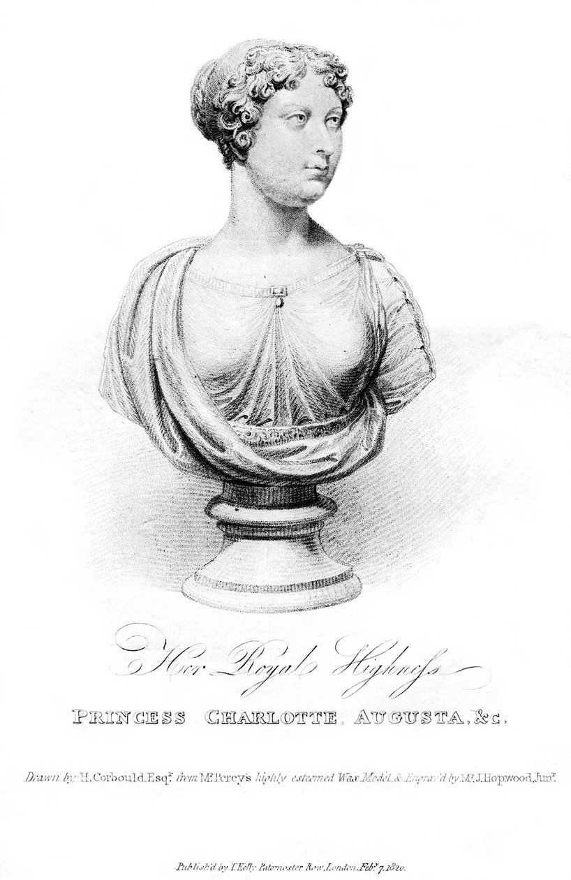 Księżniczka Charlotte Augusta, 1820 autorstwa J. Hopwood