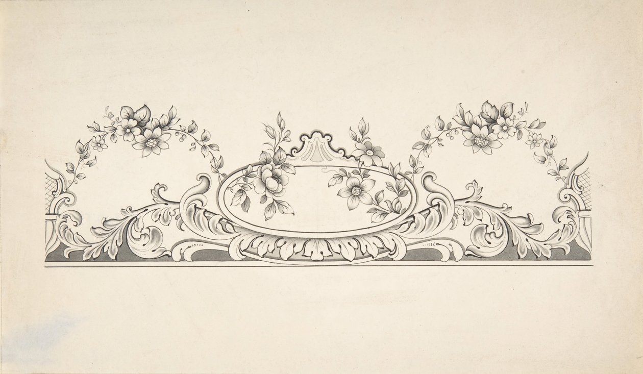 Projekt do dekoracji paneli, 1828-40. autorstwa J Hulme