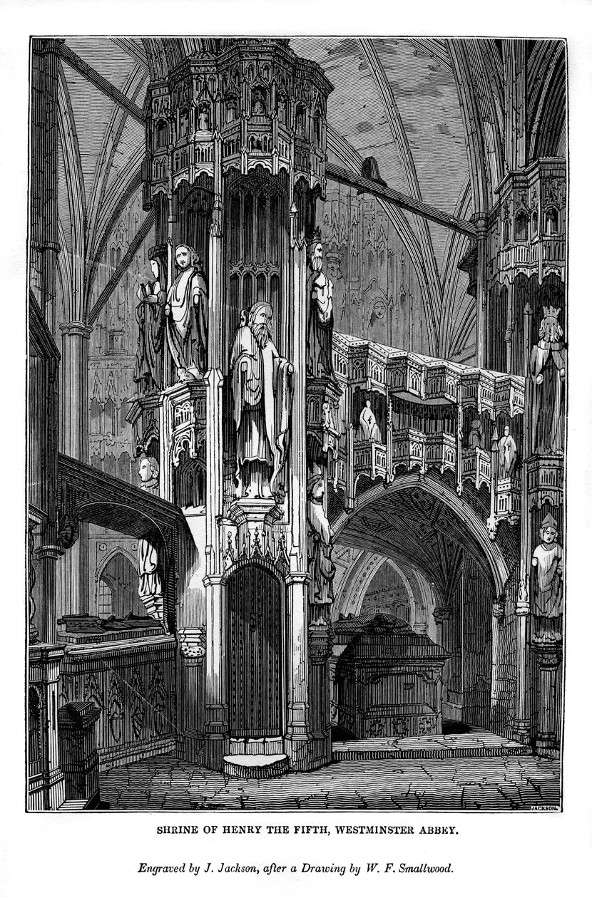 Sanktuarium Henryka V, Opactwo Westminsterskie, 1843 r. autorstwa J. Jackson
