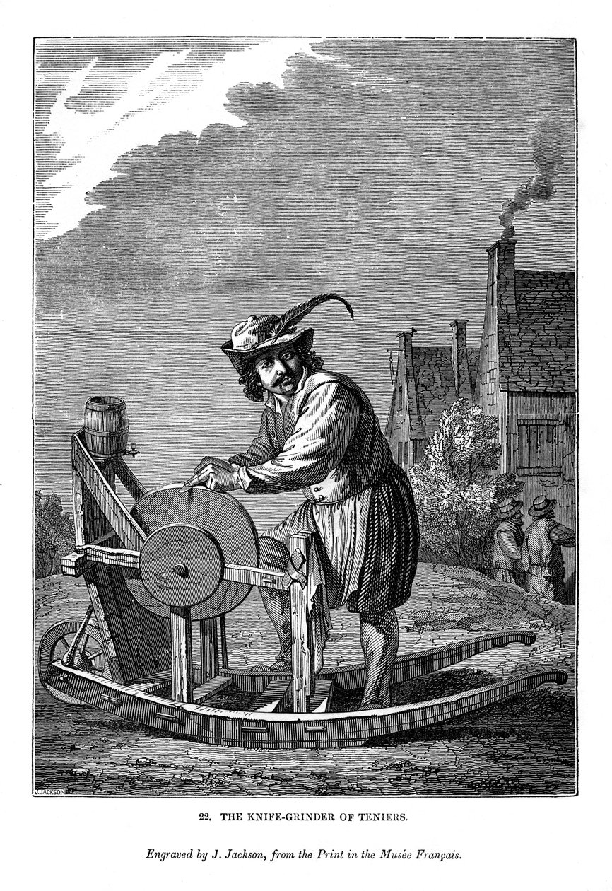 Nóż szlifierski Teniersa, c1630-1690, 1843 autorstwa J. Jackson