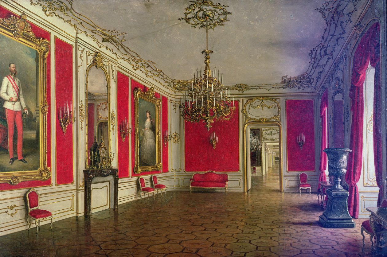 Recepcja pałacu Hofburg, Wiedeń autorstwa J. Jaunbersin
