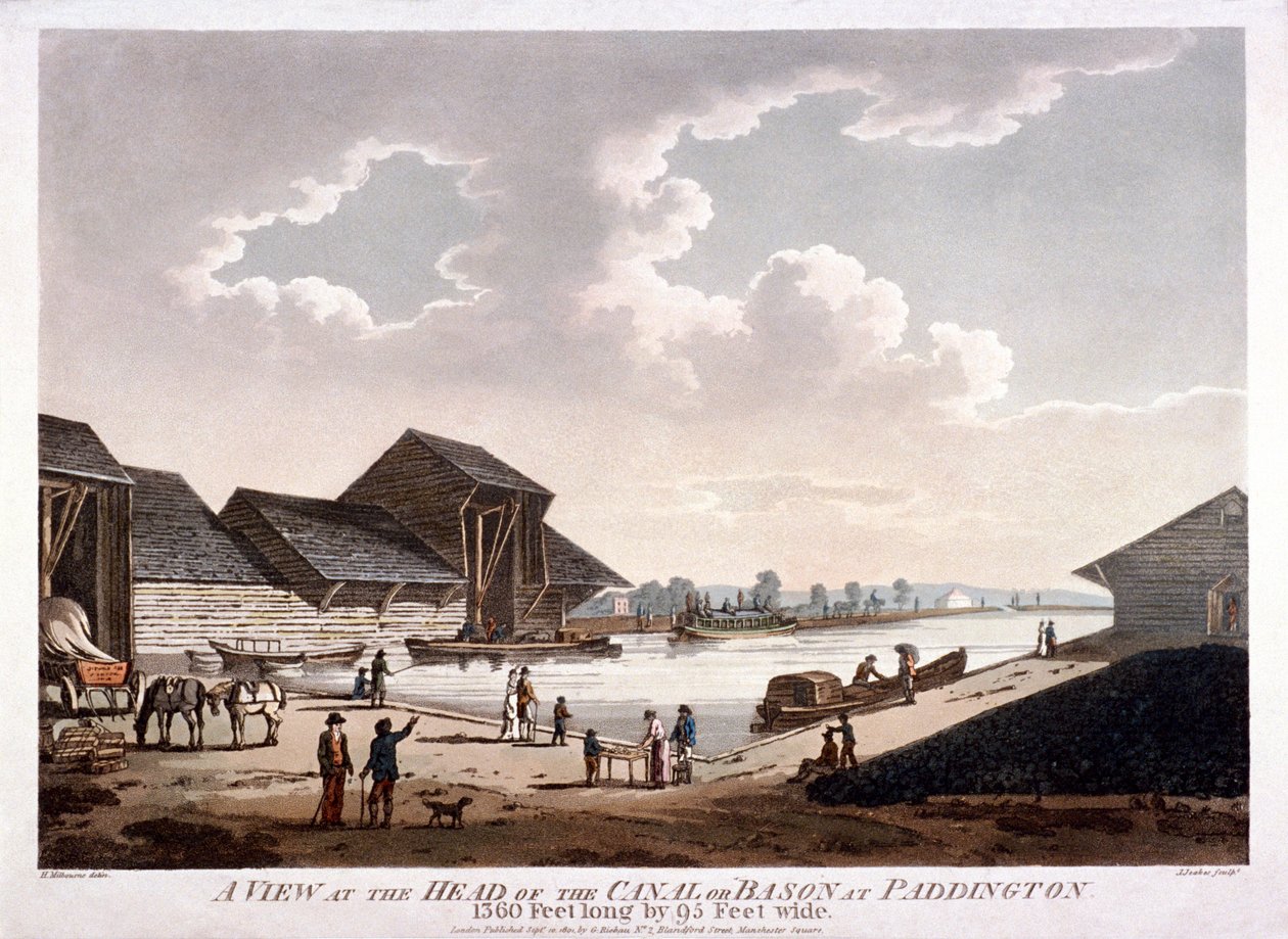 Bayswater, Paddington, Londyn, 1801 autorstwa J Jeakes