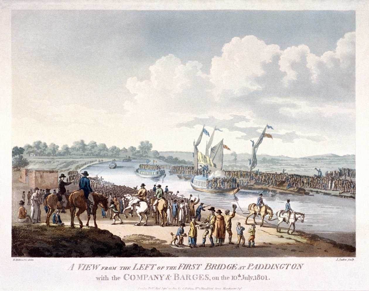 Bayswater, Paddington, Londyn, 1801 autorstwa J Jeakes