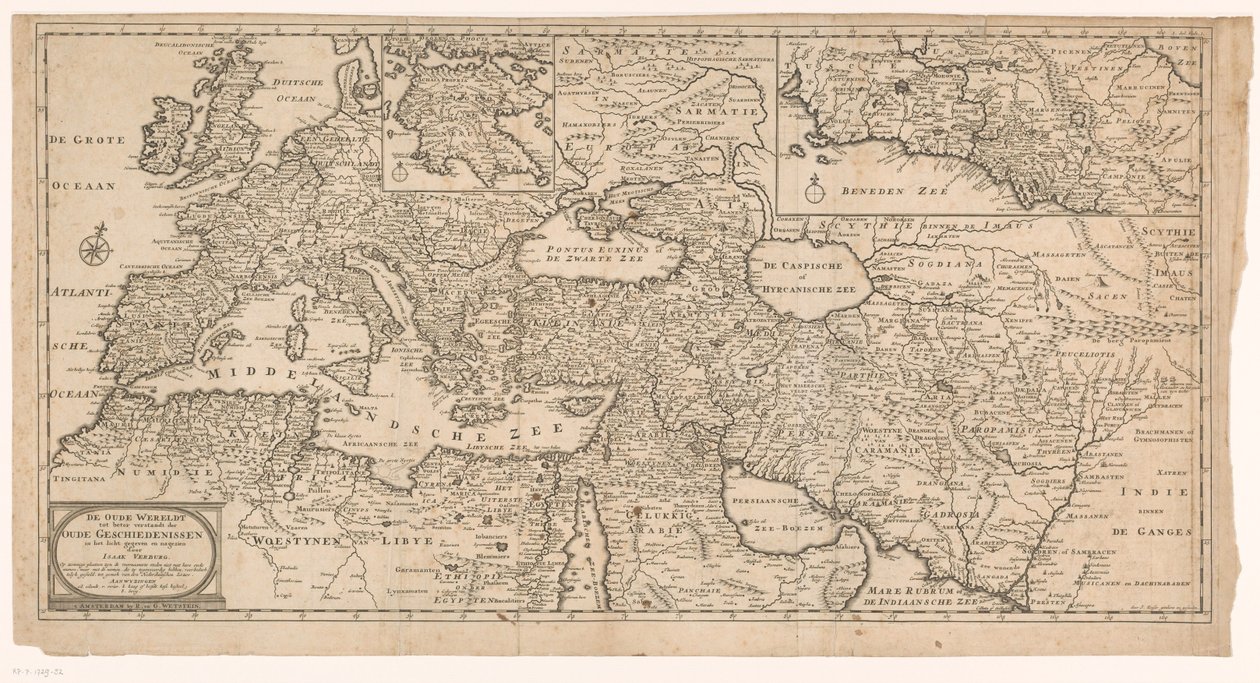 Mapa starożytnego świata Stary świat do lepszego zrozumienia starożytnych historii (tytuł na obiekcie) autorstwa J. Keiser