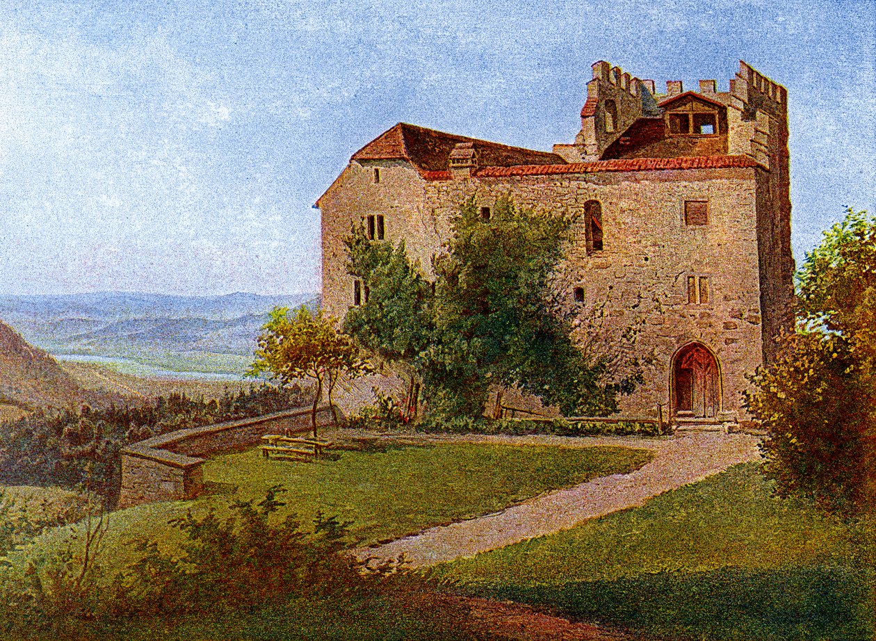 Zamek Habsburgów w pobliżu Argowia, Szwajcaria, 1902-1903. autorstwa J Lange