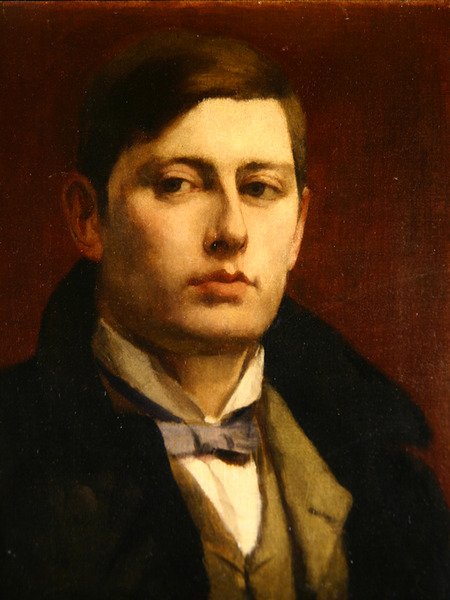 Portret Sir George Frampton (olej na płótnie) autorstwa J. Latham