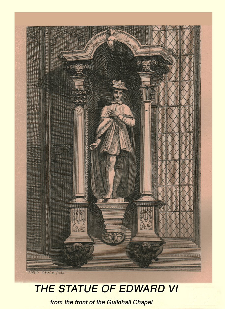 Posąg Edwarda VI, 1886 r. autorstwa J Mills
