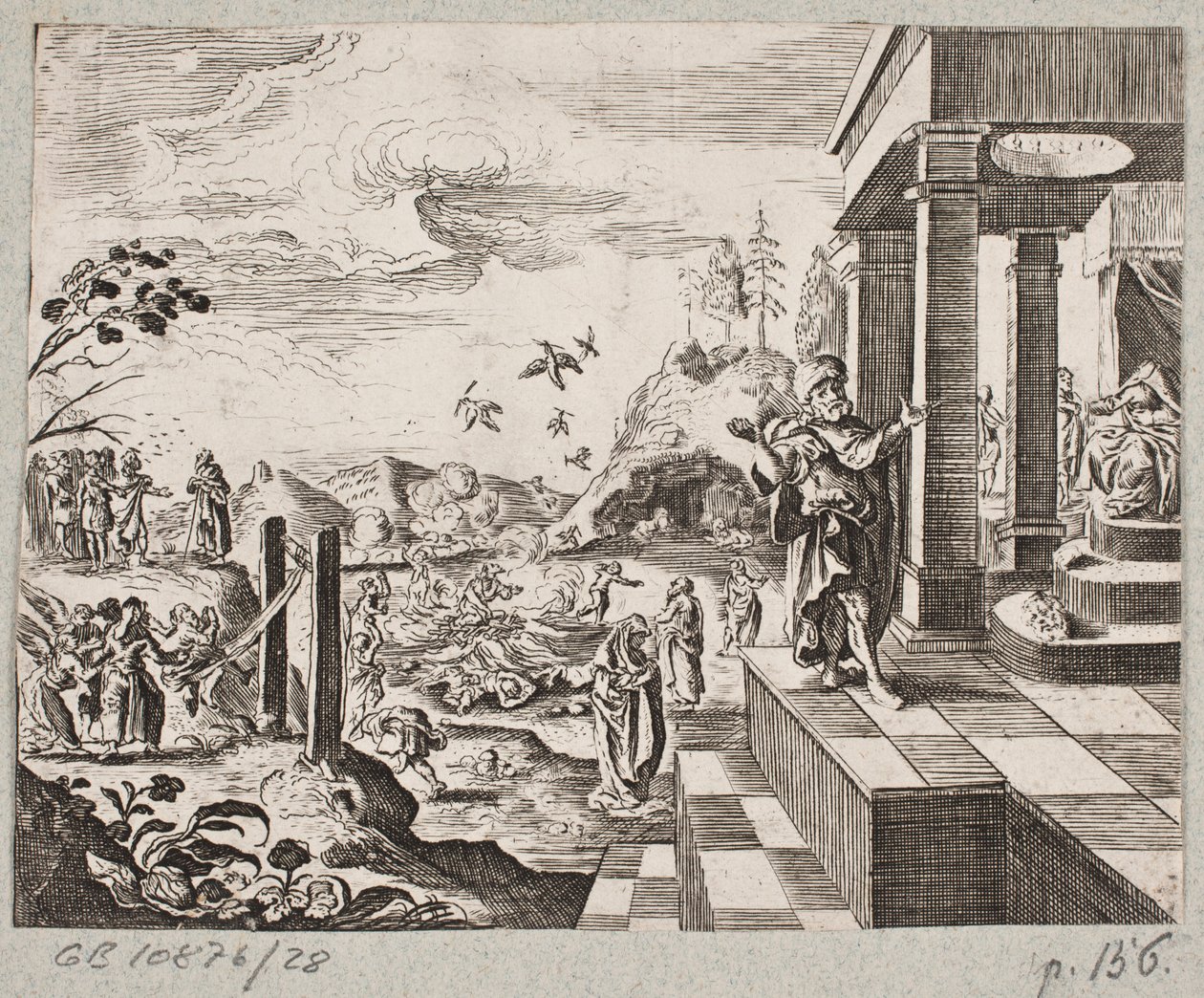 Ilustracja do Adama Oleariusa, „Perski Rosenthal genialnego poety Schicha Saadi […]”, Szlezwik 1660 autorstwa J. Muller