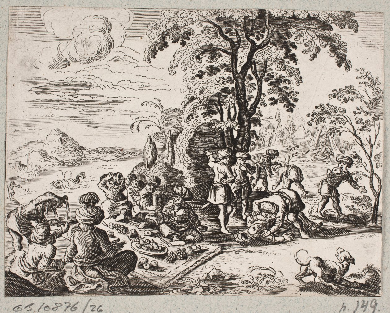 Ilustracja do Adama Oleariusa, „Perski Rosenthal genialnego poety Schicha Saadi […]”, Szlezwik 1660 autorstwa J. Muller