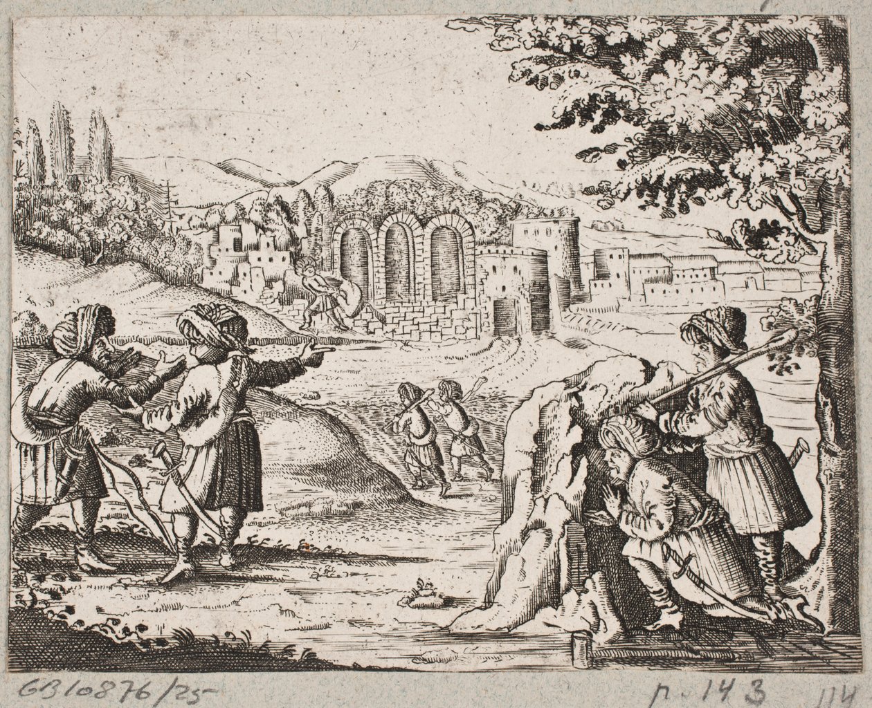 Ilustracja do Adama Oleariusa, „Perski Rosenthal genialnego poety Schicha Saadi […]”, Szlezwik 1660 autorstwa J. Muller